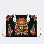 Smiling Buddha Print Handbag Factory Direct Sales