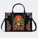 Smiling Buddha Print Handbag Factory Direct Sales