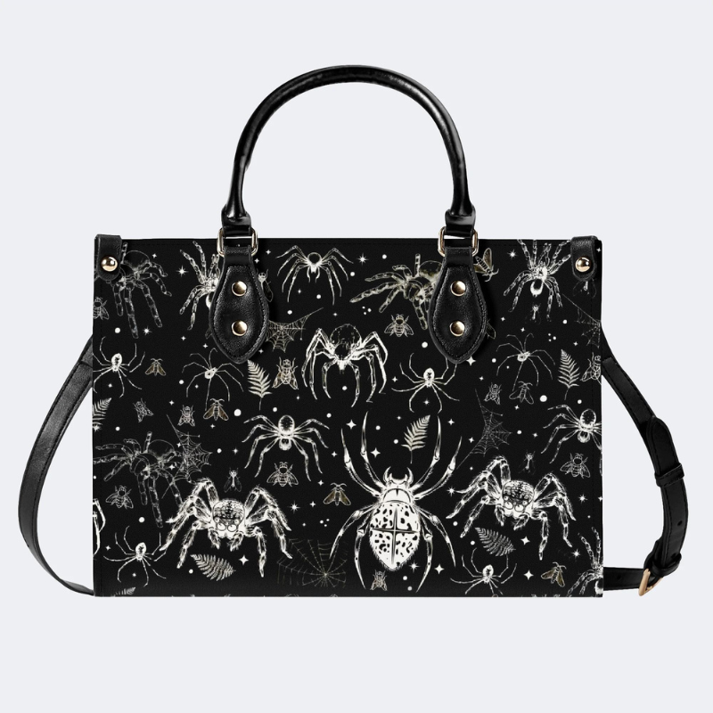 Spider And Moth Print Handbag Factory Direct Sales