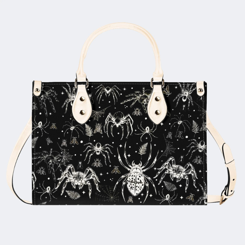 Spider And Moth Print Handbag Factory Direct Sales