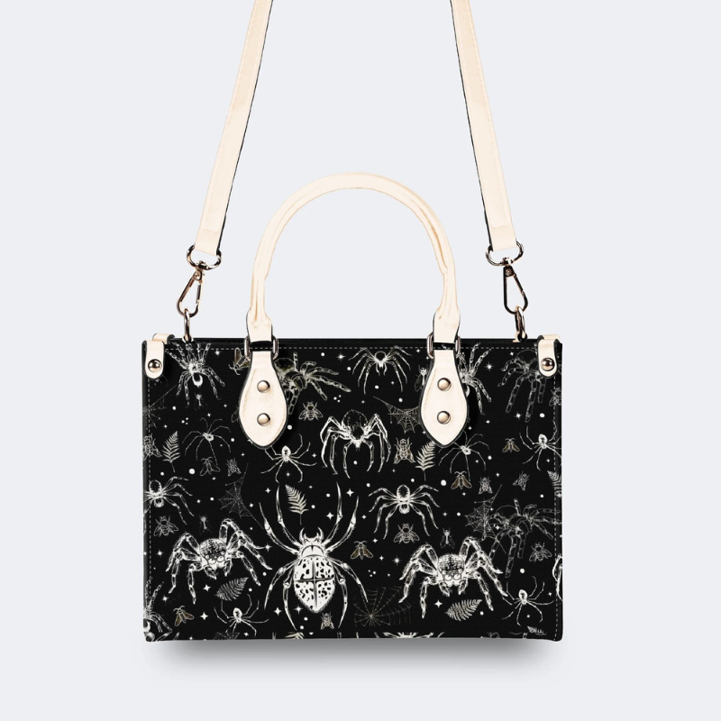 Spider And Moth Print Handbag Factory Direct Sales