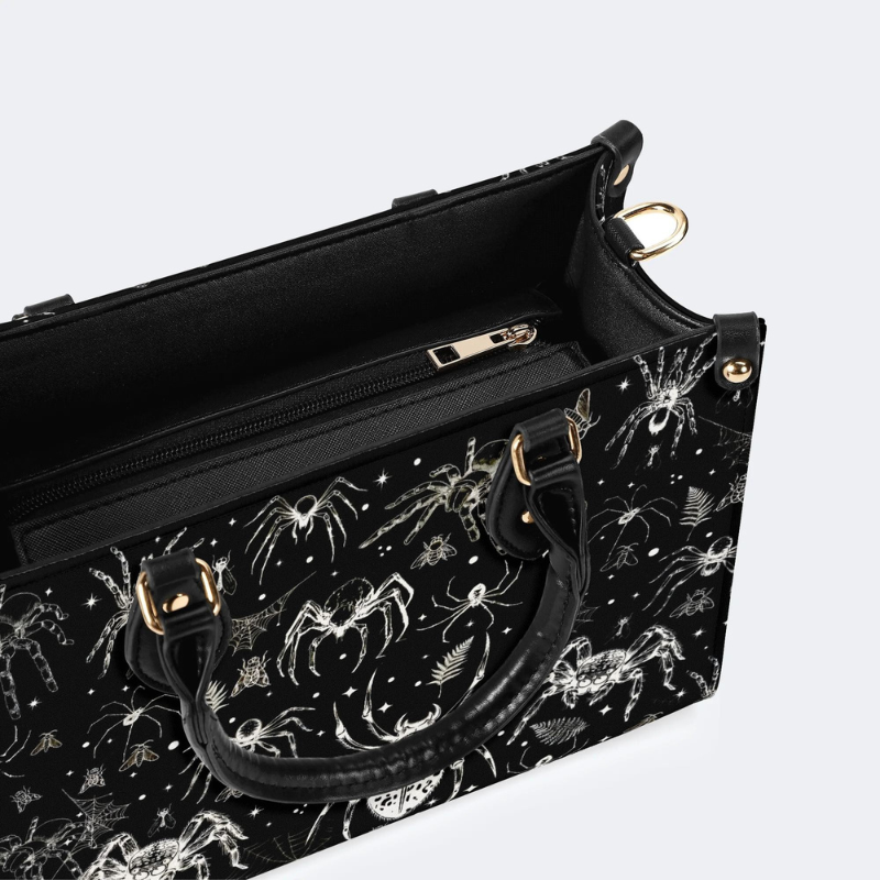 Spider And Moth Print Handbag Factory Direct Sales