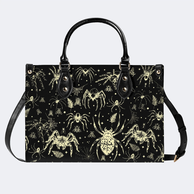 Spider And Moth Print Handbag Factory Direct Sales