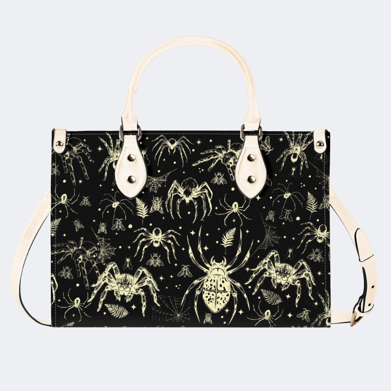 Spider And Moth Print Handbag Factory Direct Sales
