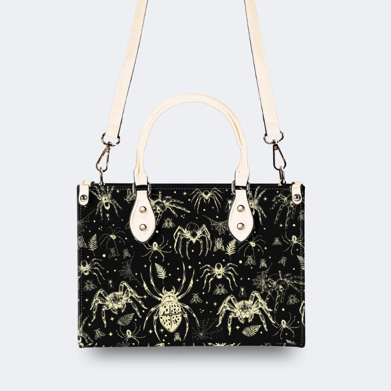 Spider And Moth Print Handbag Factory Direct Sales