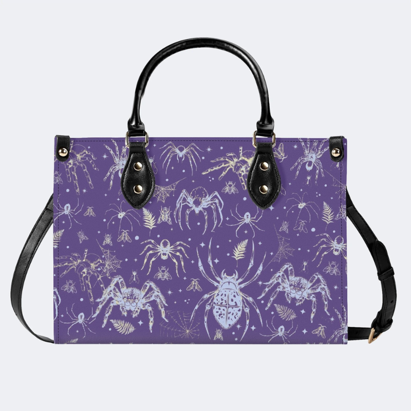 Spider And Moth Print Handbag Factory Direct Sales
