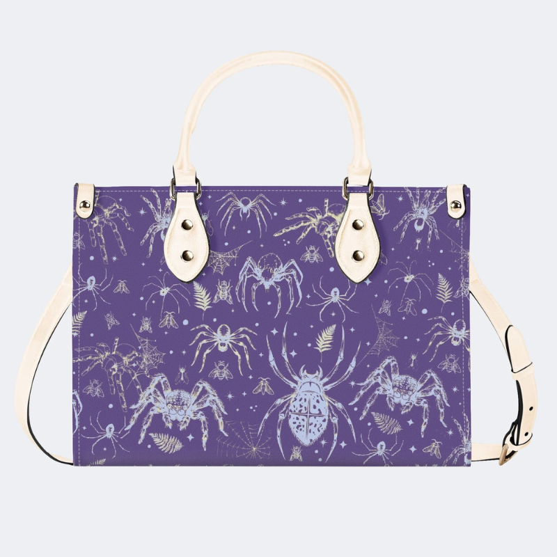 Spider And Moth Print Handbag Factory Direct Sales