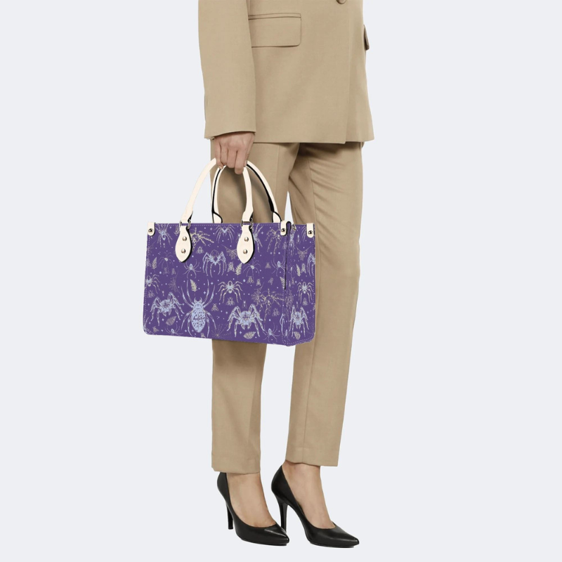 Spider And Moth Print Handbag Factory Direct Sales
