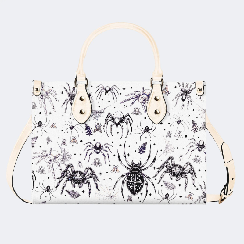 Spider And Moth Print Handbag Factory Direct Sales