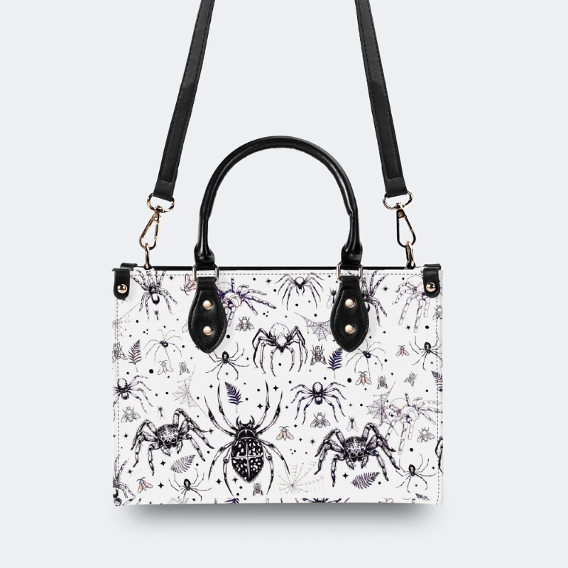 Spider And Moth Print Handbag Factory Direct Sales