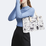 Spider And Moth Print Handbag Factory Direct Sales