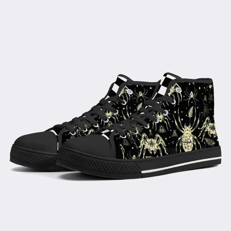Spider And Moth Print High Top Canvas Factory Direct Sales