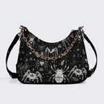 Spider And Moth Print Leather Crossbody Bag Factory direct sales