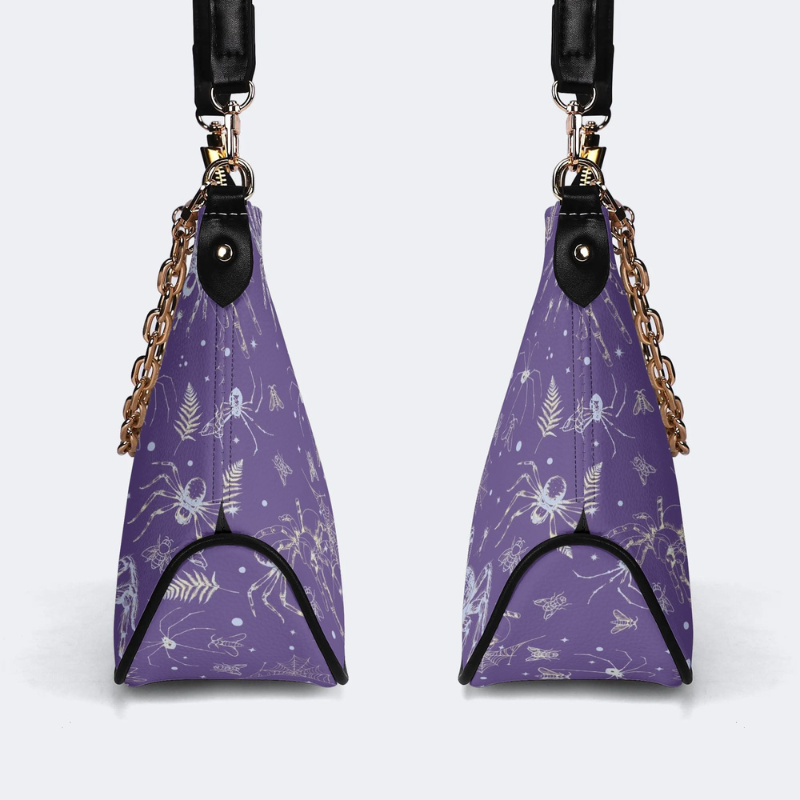 Spider And Moth Print Leather Crossbody Bag Factory direct sales