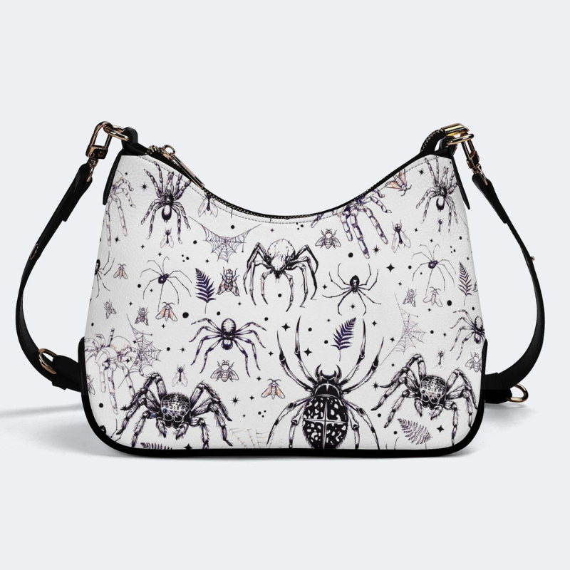 Spider And Moth Print Leather Crossbody Bag Factory direct sales