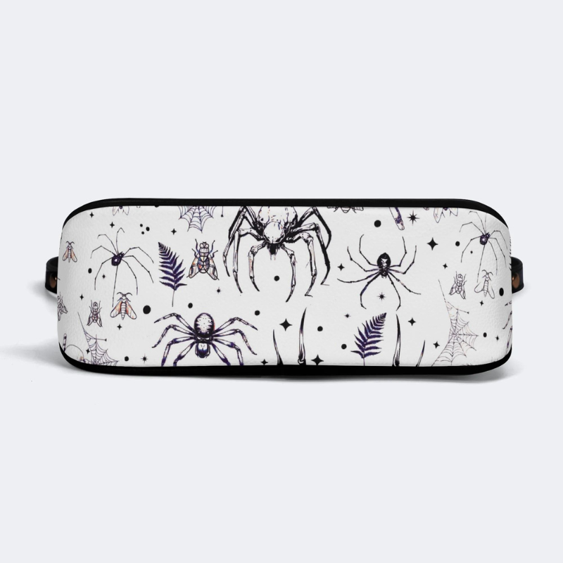 Spider And Moth Print Leather Crossbody Bag Factory direct sales