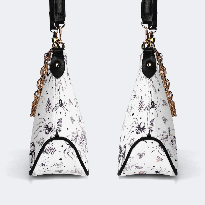 Spider And Moth Print Leather Crossbody Bag Factory direct sales