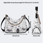 Spider And Moth Print Leather Crossbody Bag Factory direct sales