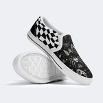 Spider And Moth Print Slip On Shoes