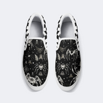 Spider And Moth Print Slip On Shoes