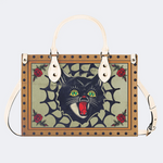 Spider Web Cat Head Print Handbag Factory Direct Sales
