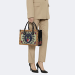 Spider Web Cat Head Print Handbag Factory Direct Sales