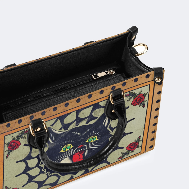 Spider Web Cat Head Print Handbag Factory Direct Sales