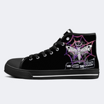 Spiderweb Geometric Moth High Top Canvas Factory Direct Sales