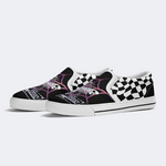Spiderweb Geometric Moth Slip On Shoes