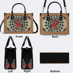 Spiderweb Heart And Dagger Print Handbag