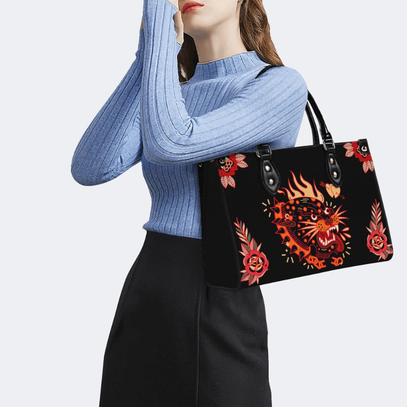 Spotted Leopard Wearing A Collar Handbag Factory Direct Sales