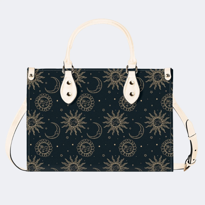 Sun And Moon In The Night Sky Handbag_01