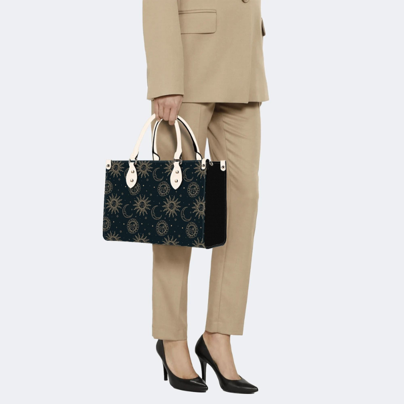 Sun And Moon In The Night Sky Handbag_09