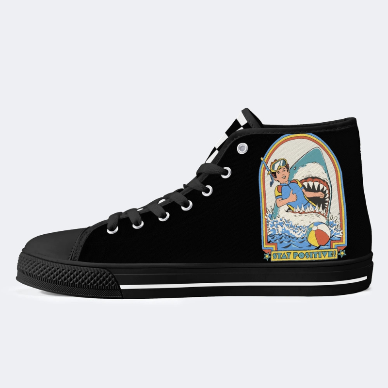 Swallowed By A Shark High Top Canvas Factory Direct Sales