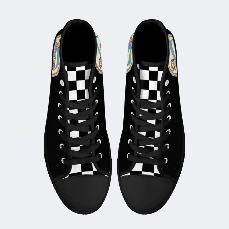 Swallowed By A Shark High Top Canvas Factory Direct Sales