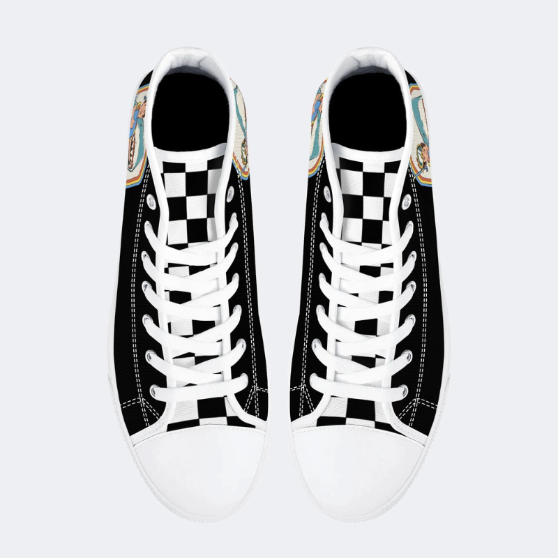 Swallowed By A Shark High Top Canvas Factory Direct Sales