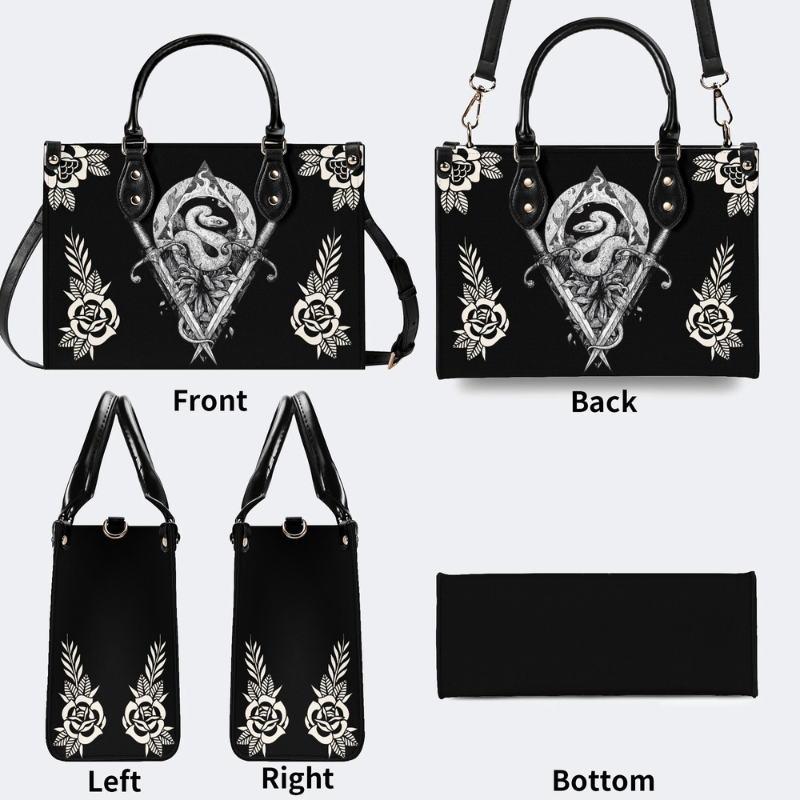 Sword And Snake Print Handbag Factory Direct Sales