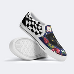 Three-Eyed Black Panther Print Slip On Shoes