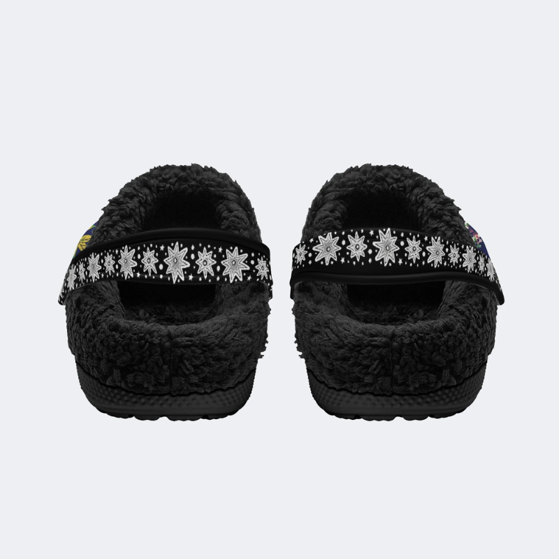 Three-Eyed Black Panther Print Slippers/Sandals