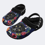 Three-Eyed Black Panther Print Slippers/Sandals