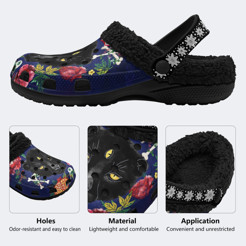 Three-Eyed Black Panther Print Slippers/Sandals
