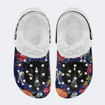 Three-Eyed Black Panther Print Slippers/Sandals