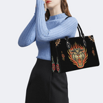 Three-eyed Black Panther Print Handbag