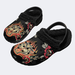 Three-eyed Black Panther Print Slippers/Sandals