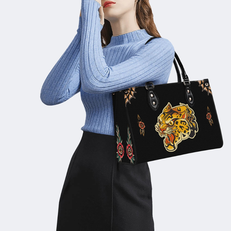 Tiger Head Print Handbag Factory Direct Sales