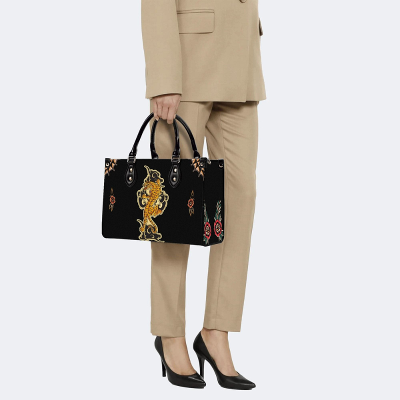 Tiger Stepping On Auspicious Clouds Handbag