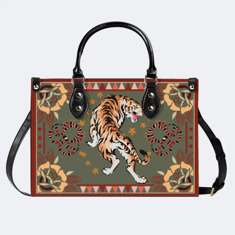 Tiger Surrounded By Snakes Handbag Factory Direct Sales