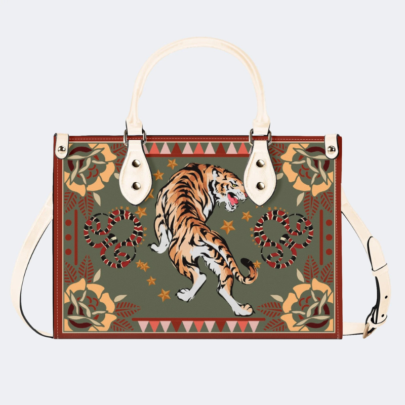 Tiger Surrounded By Snakes Handbag Factory Direct Sales_01