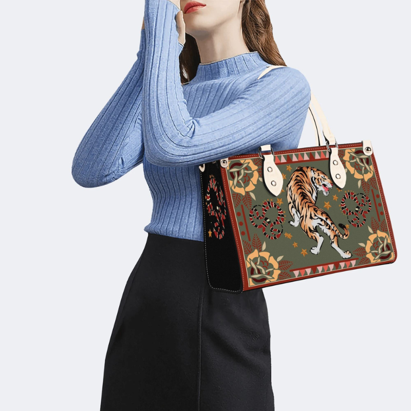 Tiger Surrounded By Snakes Handbag Factory Direct Sales_07