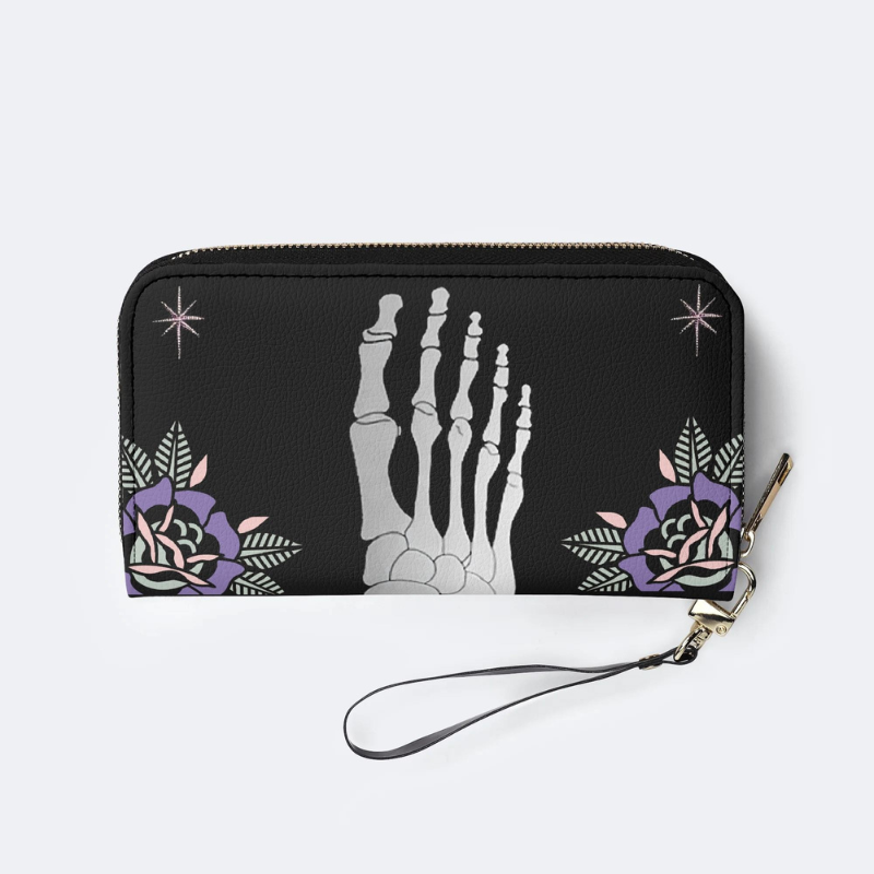 Toe Bone Printing Leather Wallet Factory Direct Sales